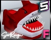 ! F Angry Shark Slippers