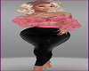 BLack Pants Pink Lace