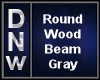 Gray Wood Round Beam