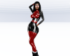 Red Black Latex Catsuit