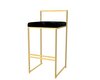 Blk Gold Club Chair