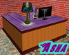 Purple Wood Work Desk