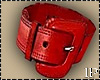 Red Leather Bracelet L