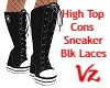High Top Sneaker Blk Lac