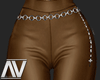 * Pants leather brown