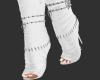 sw White Leather Boots