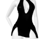 Shiny Cut Black Dress