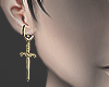 Gold dagger earrings