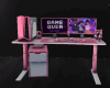 Desk whit pink pc