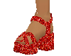 Red Glitter High Heels