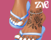 Beach Flip Flops Blue