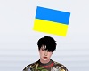 Ukraine Flag Head Sign