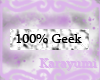 (KY) 100% Geek Sticker