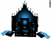 Blue Black PVC Throne