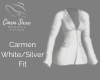 Carmen WHT/Silver Fit