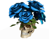 Skull Blue Rose Vase