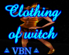 Clothing of witch pumpki