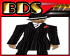 (BDS)-SuitBlkWhtStripes