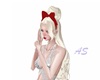 Red Bow Curled Blonde