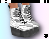 V| Goth Boots White