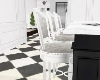 White Velvet Bar Stool