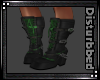 !GothRose Boots-BlkGreen