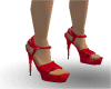 red bling heels