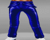Pants blue leather