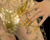 golden glitter nails
