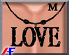 AF. Blk LOVE Necklace M