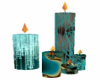 Teal Texture Candles