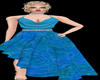 !  BLUE LONG PARTY DRESS