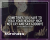 KH- Goodbye Quote Frame