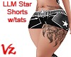 LLM Blk Star Shorts Tats