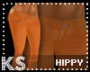 {K} Orange Capris Hippy