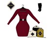 LINARAE DRESS RED RLL