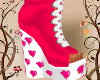 {L4}pink heart shoe