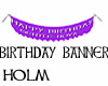 Birthyday banner Purple