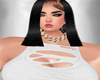 white cut out top