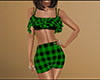 Green PJs Plaid Short F