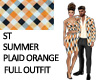 ST SUMMER PLAID ORANGE