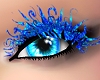 Curly blue lashes