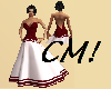 CM! Deep red gown