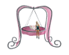 pink and silver swingbed