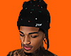 Black studded beanie