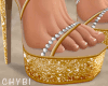 C~Gold Astrea Heels