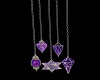 Purple silver  pendants
