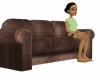 brown kissin sofa