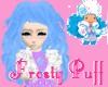 Frosty Puff Blue Curly