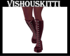 [VK] Wine Lace Boots